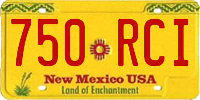 NM license plate 750RCI