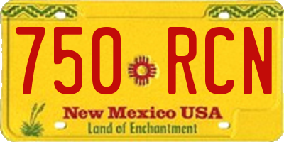 NM license plate 750RCN