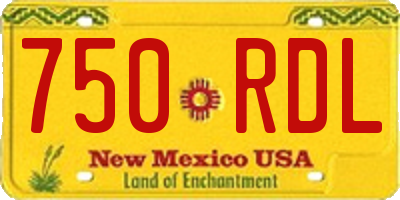 NM license plate 750RDL