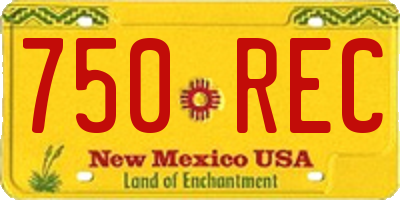 NM license plate 750REC