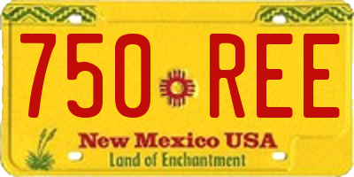NM license plate 750REE