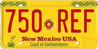 NM license plate 750REF