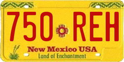 NM license plate 750REH