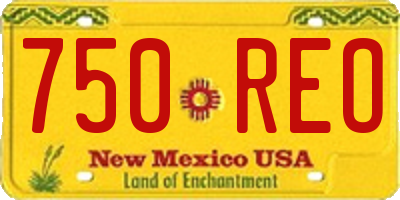 NM license plate 750REO