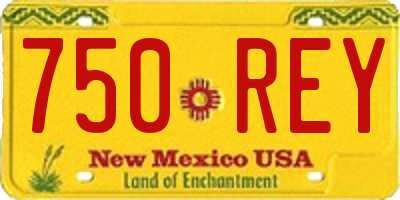 NM license plate 750REY
