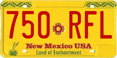 NM license plate 750RFL