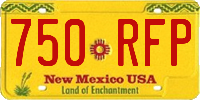 NM license plate 750RFP