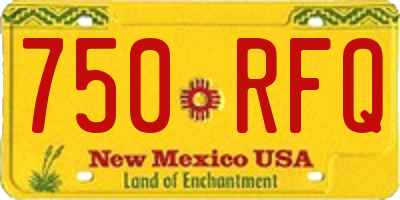 NM license plate 750RFQ