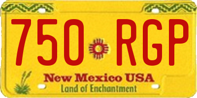 NM license plate 750RGP