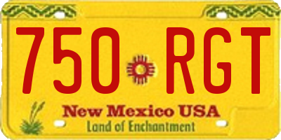 NM license plate 750RGT