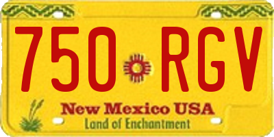 NM license plate 750RGV