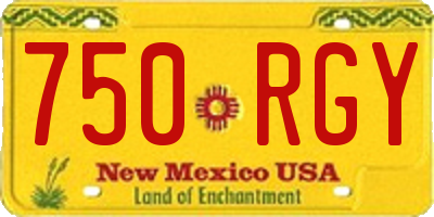 NM license plate 750RGY