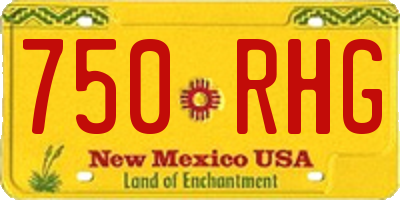NM license plate 750RHG