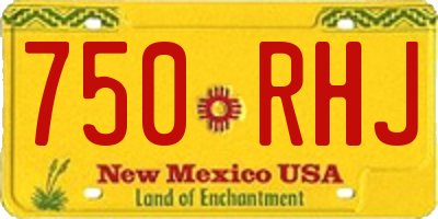 NM license plate 750RHJ
