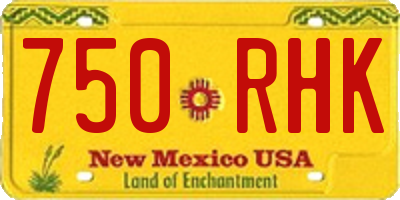 NM license plate 750RHK