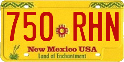 NM license plate 750RHN