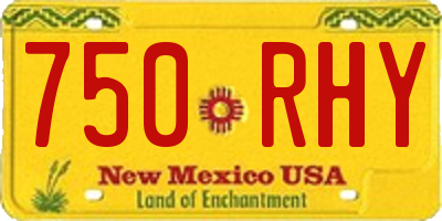 NM license plate 750RHY