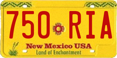 NM license plate 750RIA