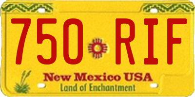 NM license plate 750RIF