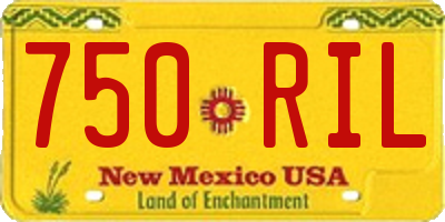 NM license plate 750RIL