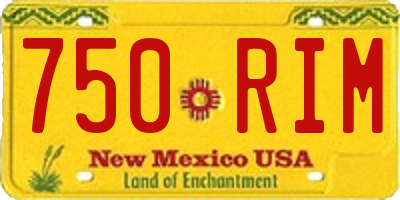 NM license plate 750RIM