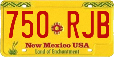 NM license plate 750RJB