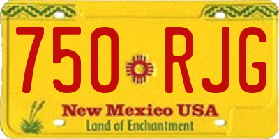 NM license plate 750RJG