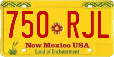 NM license plate 750RJL