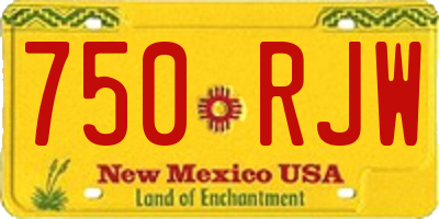 NM license plate 750RJW