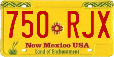 NM license plate 750RJX