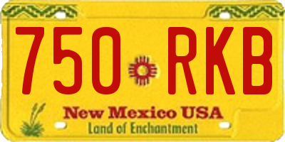 NM license plate 750RKB