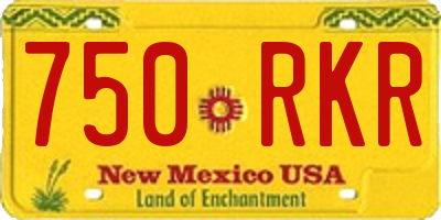 NM license plate 750RKR