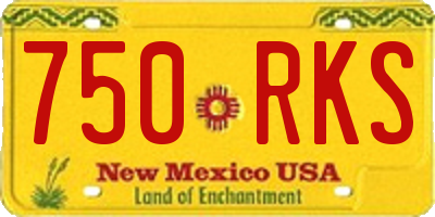 NM license plate 750RKS