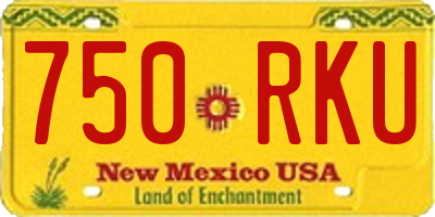 NM license plate 750RKU