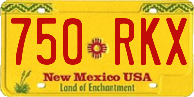 NM license plate 750RKX