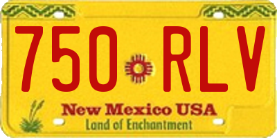 NM license plate 750RLV