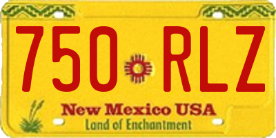 NM license plate 750RLZ