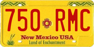 NM license plate 750RMC