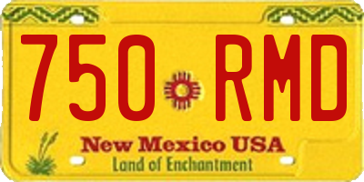 NM license plate 750RMD