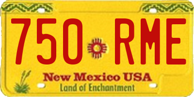 NM license plate 750RME