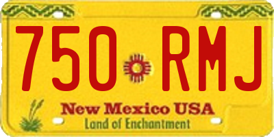 NM license plate 750RMJ