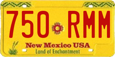 NM license plate 750RMM