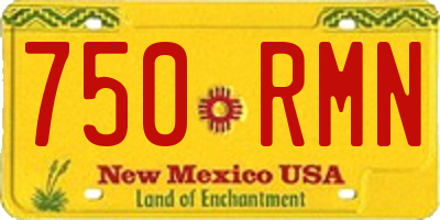 NM license plate 750RMN