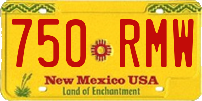 NM license plate 750RMW