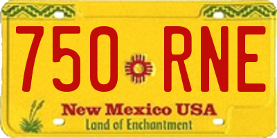 NM license plate 750RNE