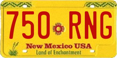 NM license plate 750RNG