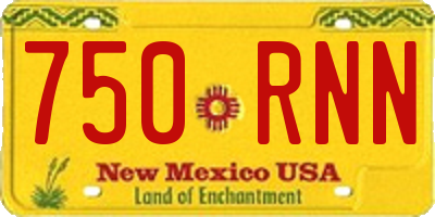 NM license plate 750RNN