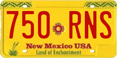 NM license plate 750RNS