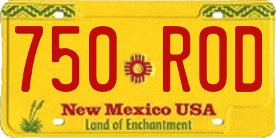 NM license plate 750ROD
