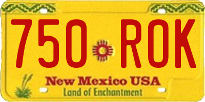 NM license plate 750ROK